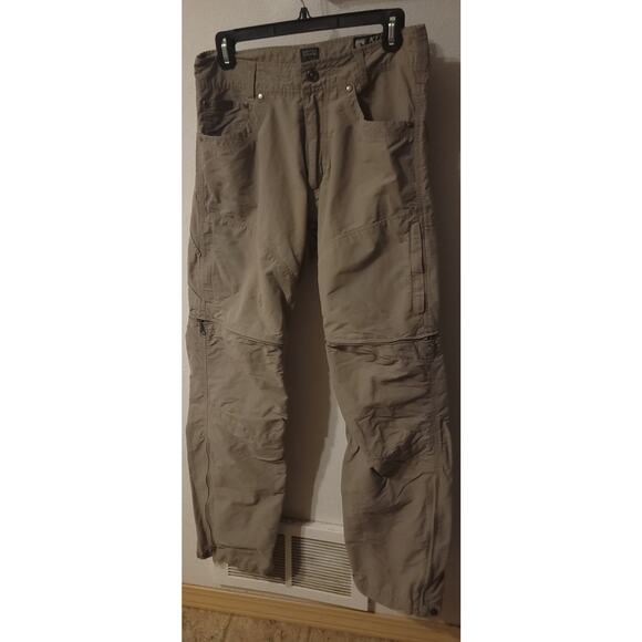 Mens KUHL Liberator Convertible Stealth Zip Off Outdoor Pants 30x32 Tan Hiking - Picture 1 of 11